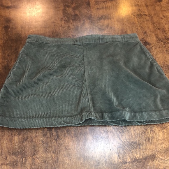 Green corduroy skirt Junior XL 14/16 - Picture 7 of 8